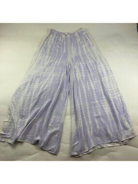 Kiwi & Punch Lavender Tie Die Split Leg Lounge Pant L New